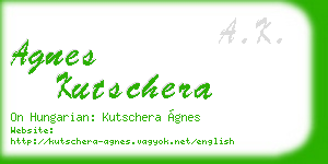 agnes kutschera business card